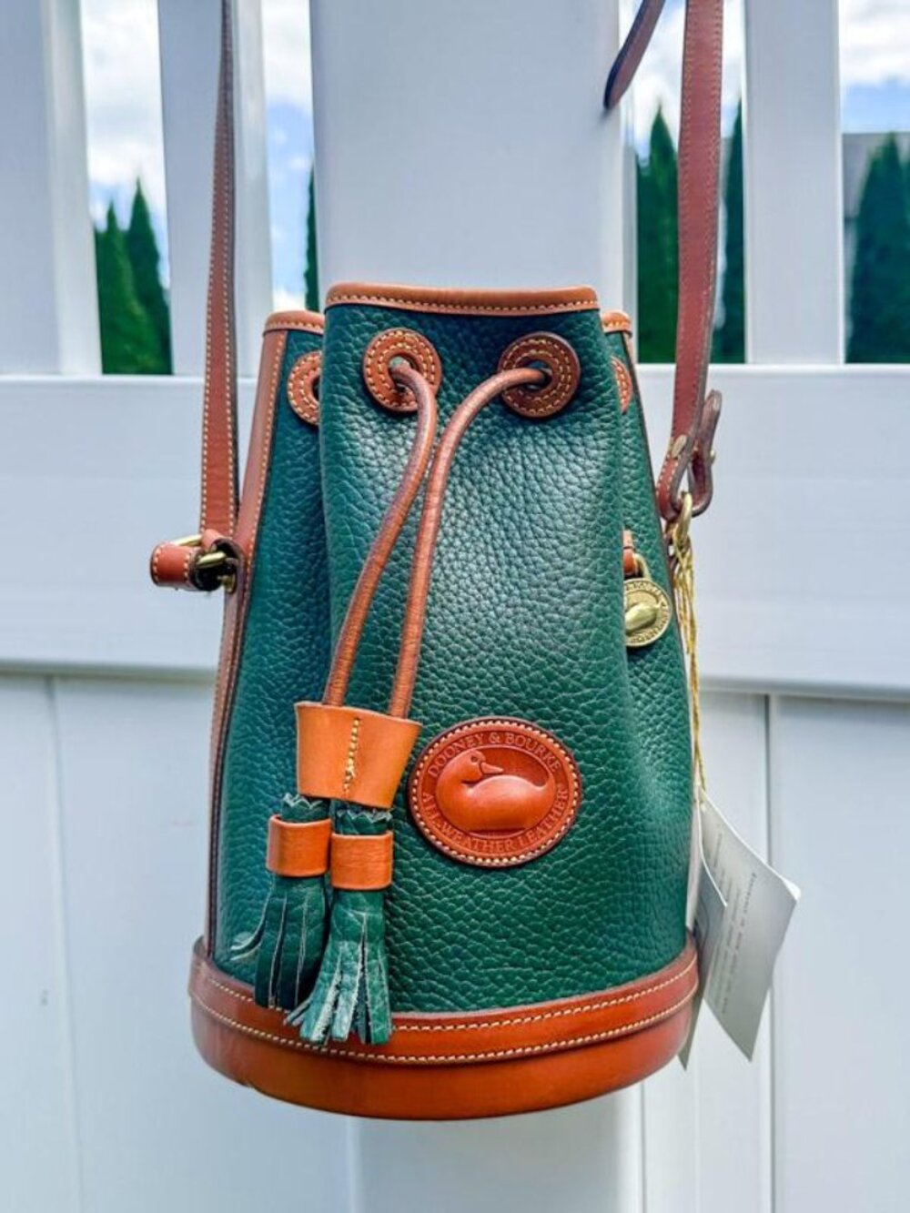 New, Vintage D&B Fir Green Hand Fitted Crossbody Bag, USA - Picture 5 of 16